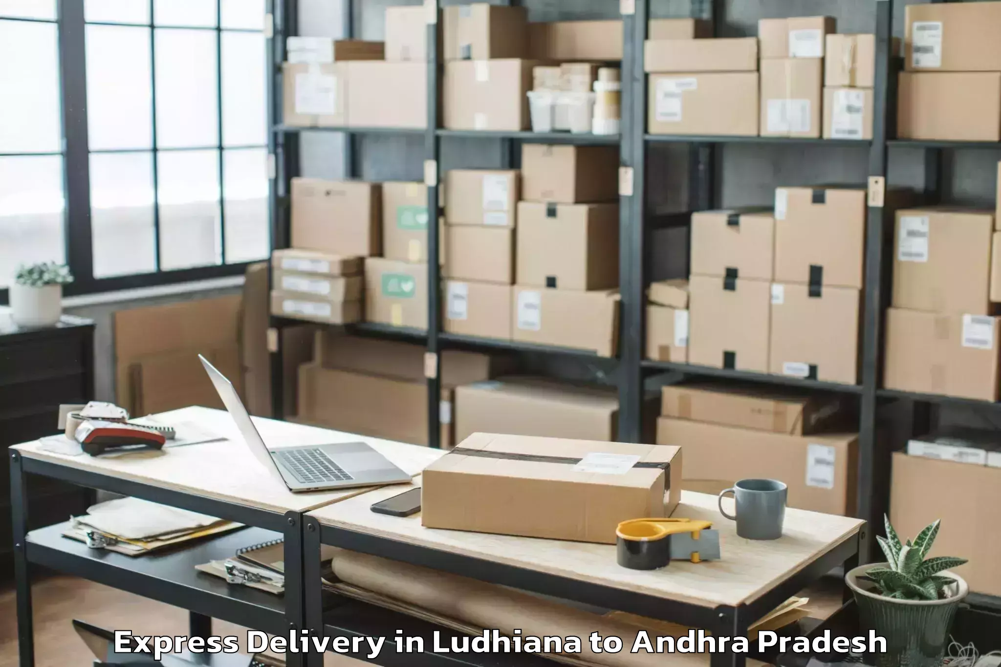 Top Ludhiana to Peda Araveedu Express Delivery Available